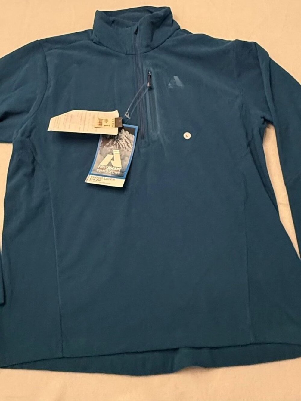 2009 Eddie Bauer First Ascent Cloud Layer 1/4 Zip Men L Deadstock NWT